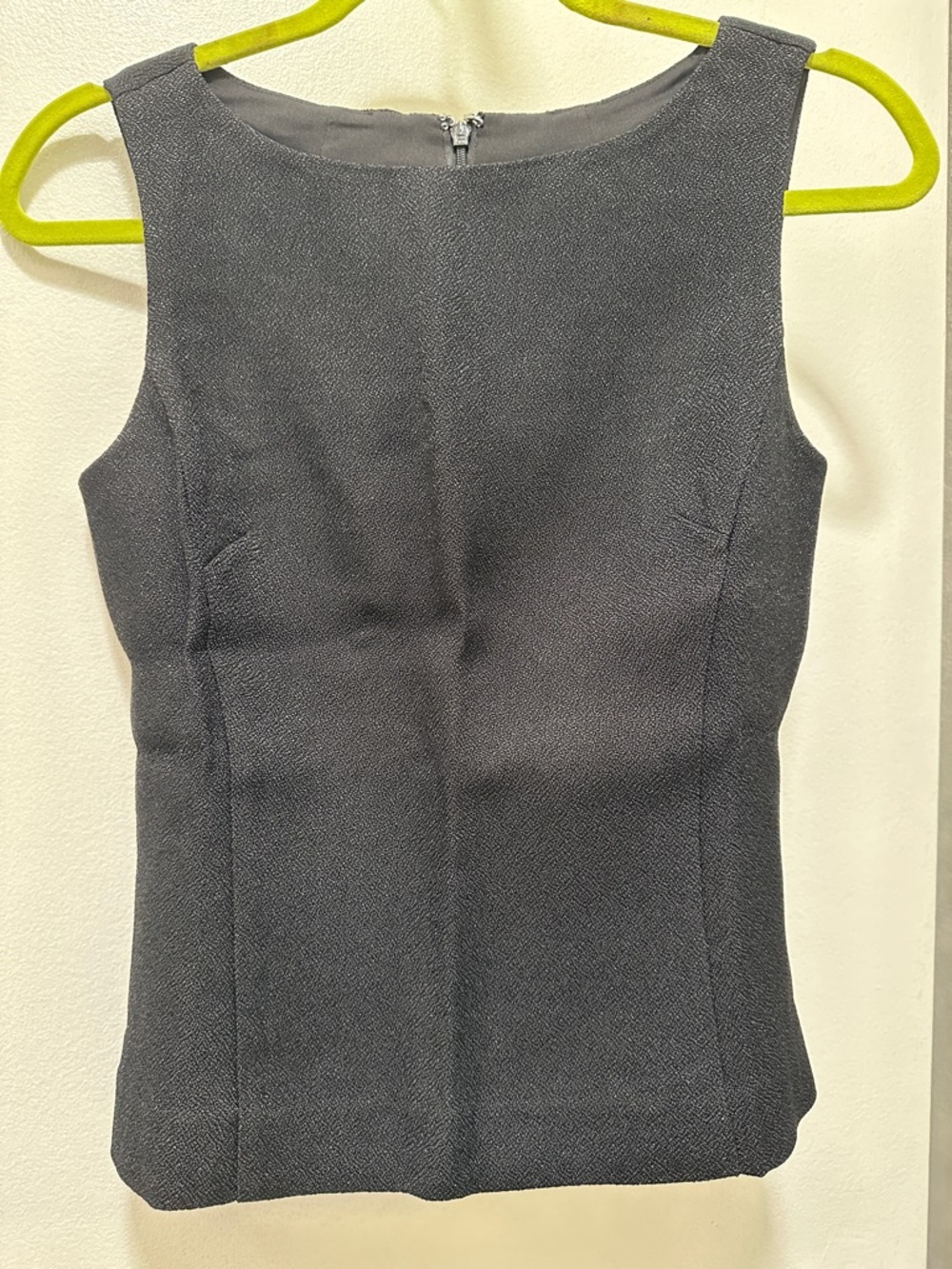 NWT J. Crew Sleeveless Black Textured Shell Top, sz 6